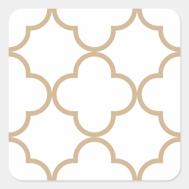 Clover Pattern 1 Sand Square Sticker (Front)
