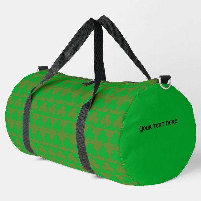 Clover Pattern Large Duffle Bag (Left Corner)