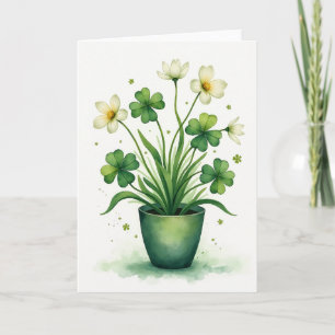 Clover Plant Watercolor Card