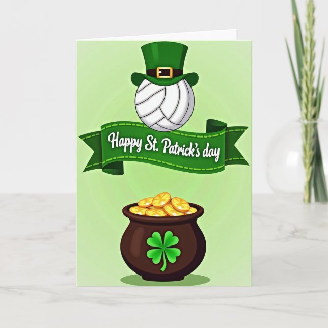 Clover Pot St Patricks Day Card (Front)