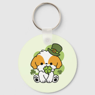 Clover Pup Love – St. Patrick's Day Dog Design Keychain