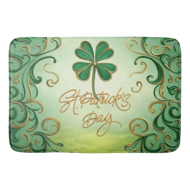 Clover Saint Patrick's Day Bath Mat (Front)