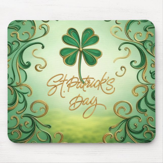Clover Saint Patrick's Day Mouse Pad (Front)