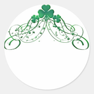Clover & Scrolls Line Design Stickers