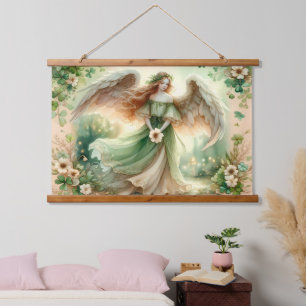 Clover Serenity Angel Hanging Tapestry