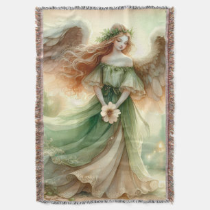 Clover Serenity Angel Throw Blanket