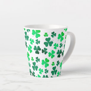 Clover Shamrock Irish Green Spring St Patricks Day Latte Mug