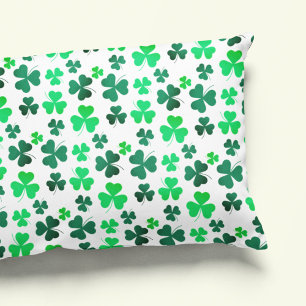 Clover, Shamrock, Leaf Patterns, Floral, Green Pil Pillowcase