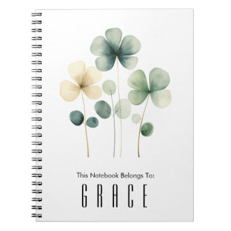 Clover Spiral Notebook Personalize It