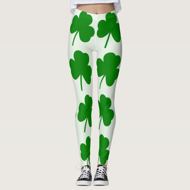 CLOVER ST. PATRICK'S DAY LEGGINGS (Front)