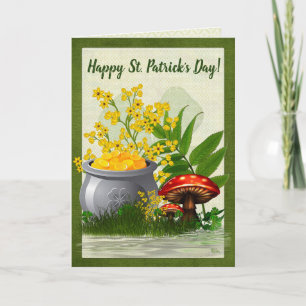 Clover Trail Whimsical Folk Art PERSONALIZED Card