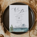 Clover - Watercolor Boho Mountain Lake Wedding Invitation<br><div class="desc">This wedding invitation features a bohemian watercolor mountain lake painting and elegant calligraphy font. This is the perfect invitation for any season.</div>