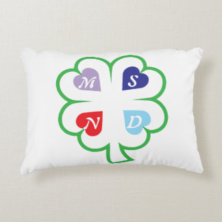 Clover with hearts accent pillow