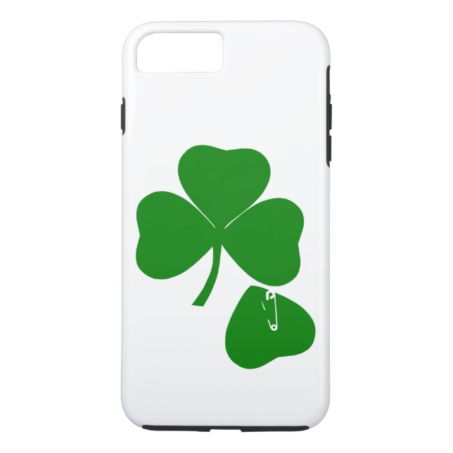 Clover with Safety Pin St Patrick's Day Get Lucky Case-Mate iPhone Case (Back)