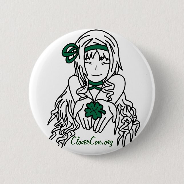 CloverCon 2 Inch Round Button (Front)
