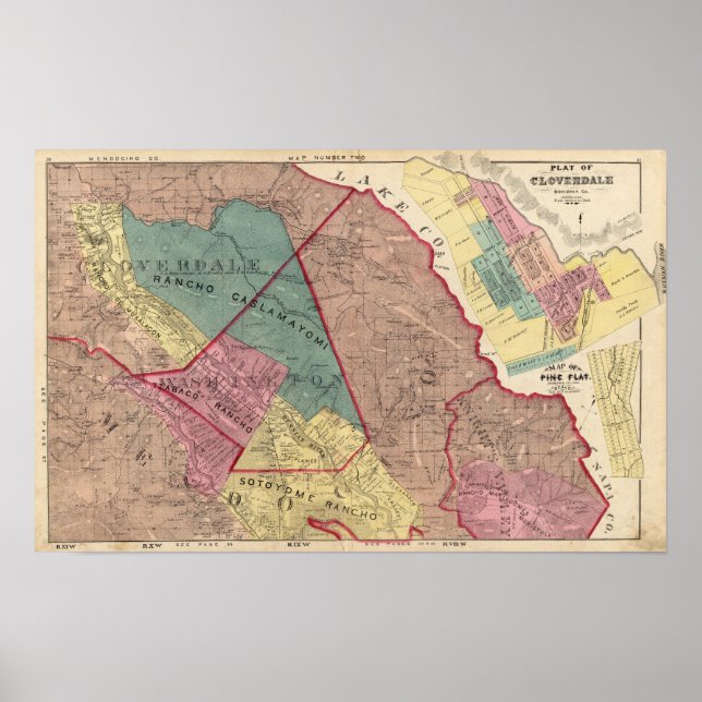 Cloverdale, Washington, Mendocino Poster (Front)