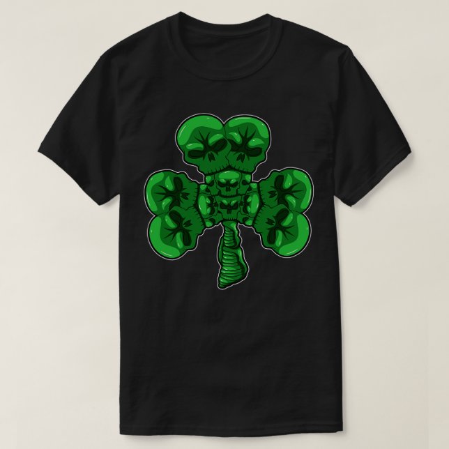 Cloverleaf Skull St T-Shirt (Design Front)
