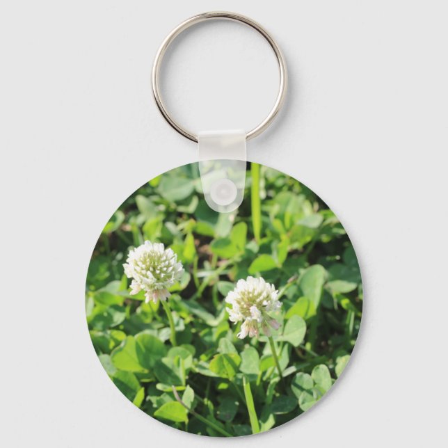 Clovers and Flowers Keychain (Front)