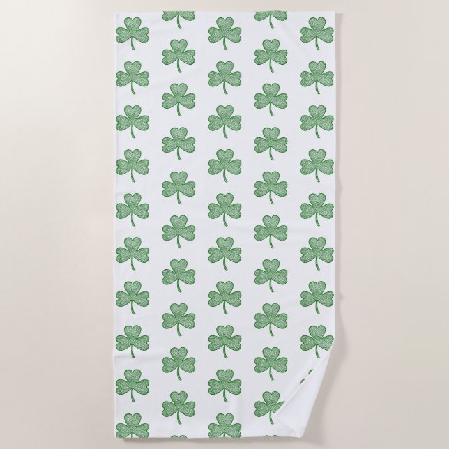 Clovers Beach Towel (Front)