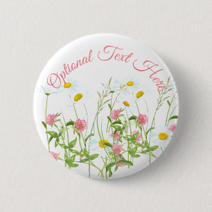 Clovers & Daisies 2 Inch Round Button