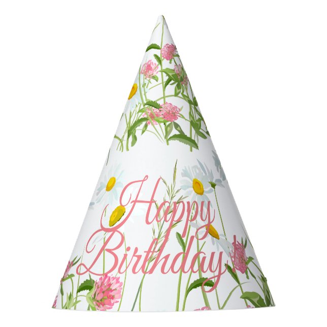 Clovers & Daisies Party Hat (Front)