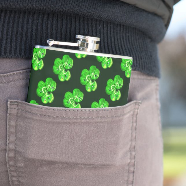 Clovers Flask Green (In Situ)
