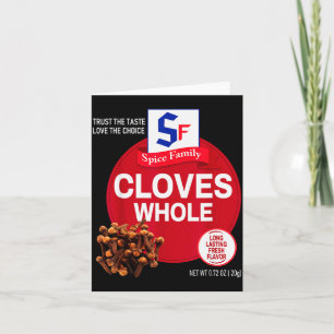 Cloves Whole Halloween Sce Costume Group Matching Card