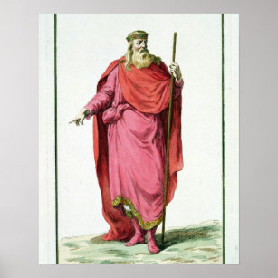 Clovis I (481-511) King of the Salian Franks from Poster