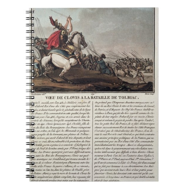 Clovis I (c.466-511) at the Battle of Tolbiac, 496 Notebook (Front)
