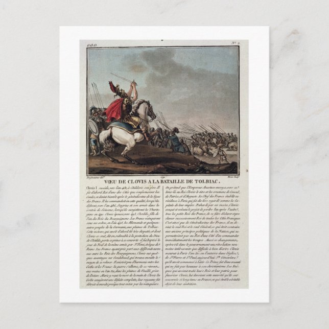 Clovis I (c.466-511) at the Battle of Tolbiac, 496 Postcard (Front)