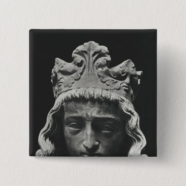 Clovis II , Merovingian Frankish 2 Inch Square Button (Front)