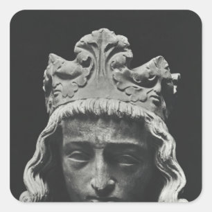 Clovis II , Merovingian Frankish Square Sticker