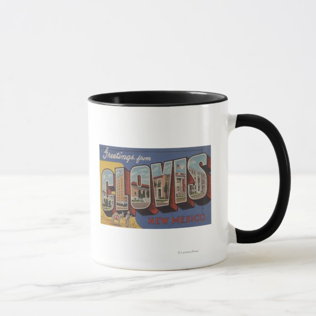 Clovis, New Mexico - Large Letter Scenes Mug (Right)