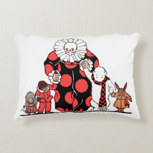 clown and friends take their bow decorative pillow