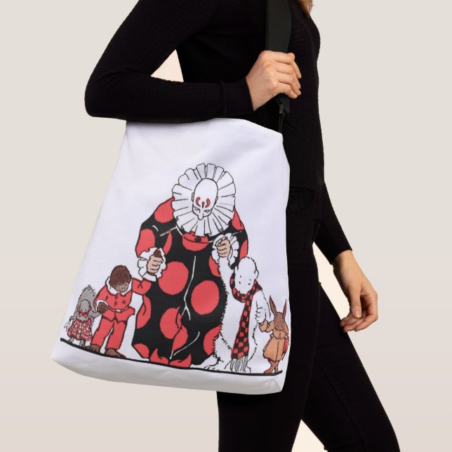 clown and friends take their bow print crossbody bag (Close Up)