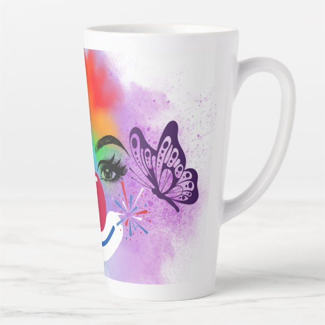 Clown and Make-up  Latte Mug (Right)