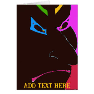 Clown Art Face, add text, 