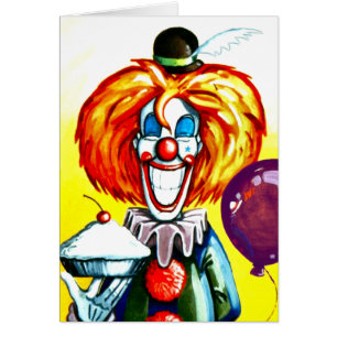 Clown avec la peinture de tarte