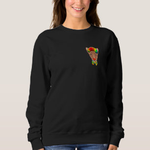 Clown Basenji Circus Dog Pocket Sweatshirt