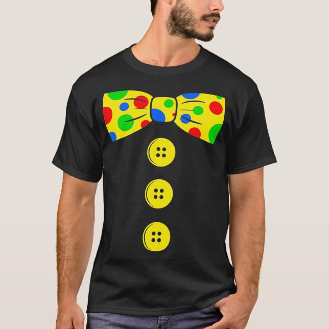 Clown Big Bow Tie   Funny tacky clown outfit tee (Front)