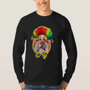 Clown Bulldog Circus Dog T-Shirt