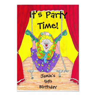 clown party invitations announcements zazzle ca