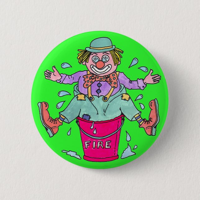 Clown Capers Button Pin Badge (Front)