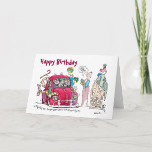 Clown Car Birthday Card