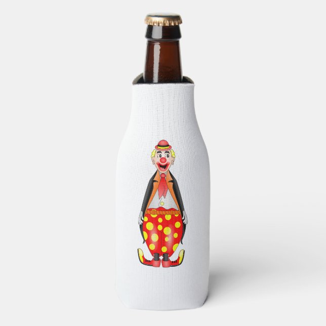 Clown cartoon bottle cooler (Bottle Front)