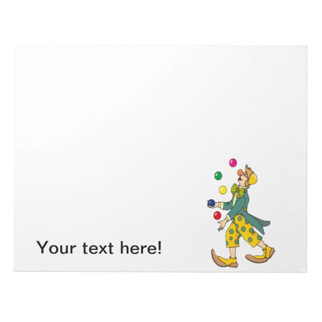 Clown cartoon notepad (Front)