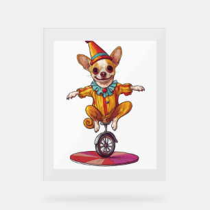 Clown Chihuahua – Funny Circus Dog Acrylic Sign