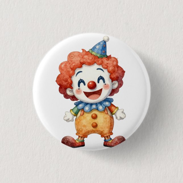 Clown Circus Humour 1 Inch Round Button (Front)
