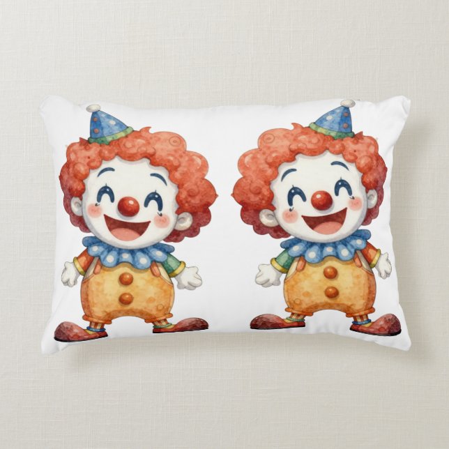 Clown Circus Humour Accent Pillow (Front)