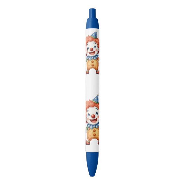 Clown Circus Humour Blue Ink Pen (Front Vertical)